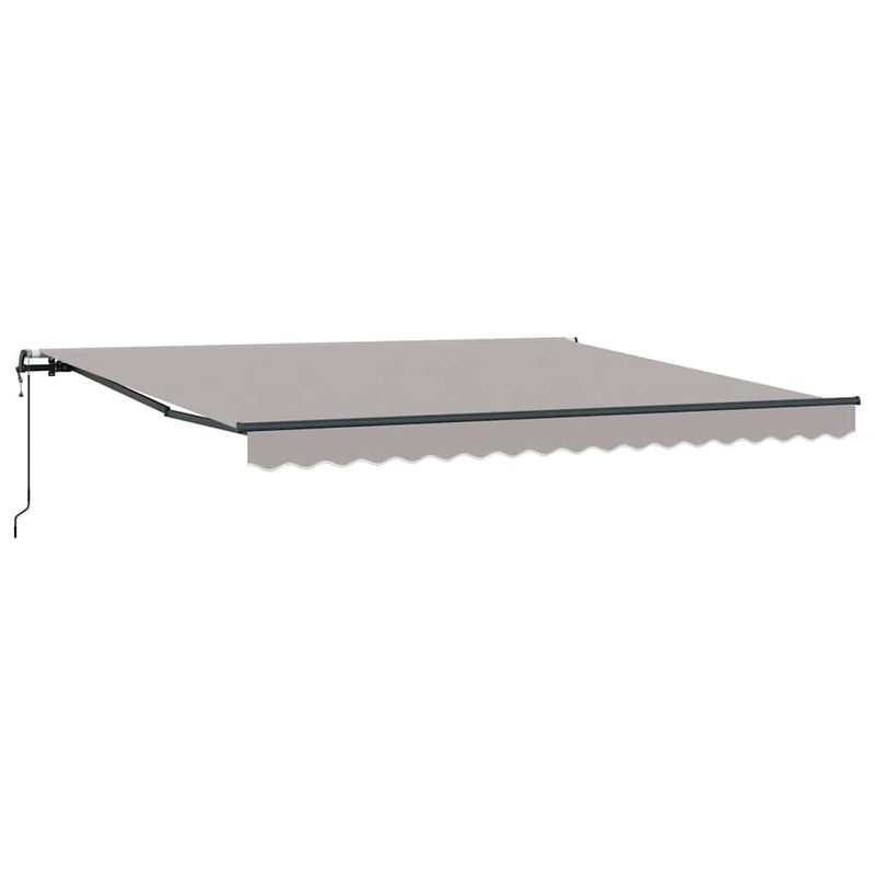 vidaXL Behúzható napellenző Világosszürke 400 ×350 cm szövet