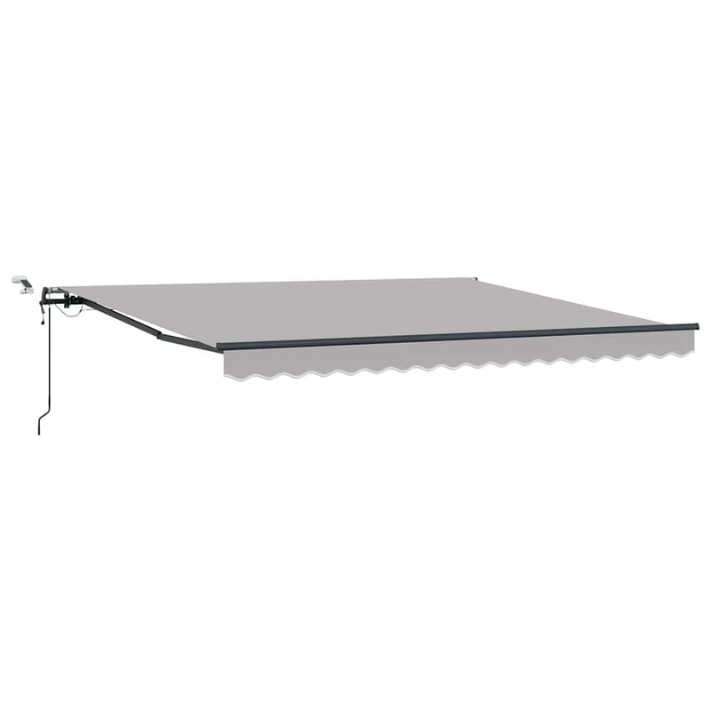 vidaXL Behúzható napellenző with Világosszürke 400 × 350 cm szövet