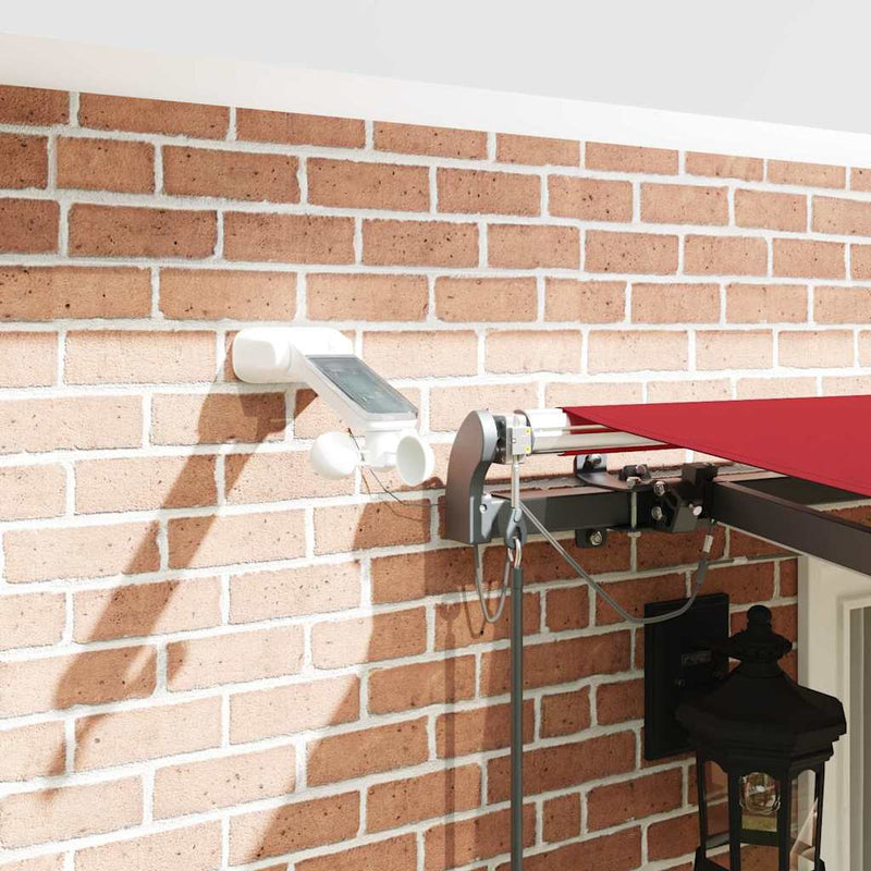 vidaXL Behúzható napellenző tartalmaz Piros 400 × 350 cm szövet
