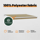 vidaXL Behúzható napellenző Zöld és Fehér 400 × 350 cm