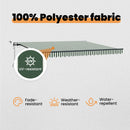 vidaXL Napernyő Anyag Zöld és Fehér 400 × 350 cm Poliészter