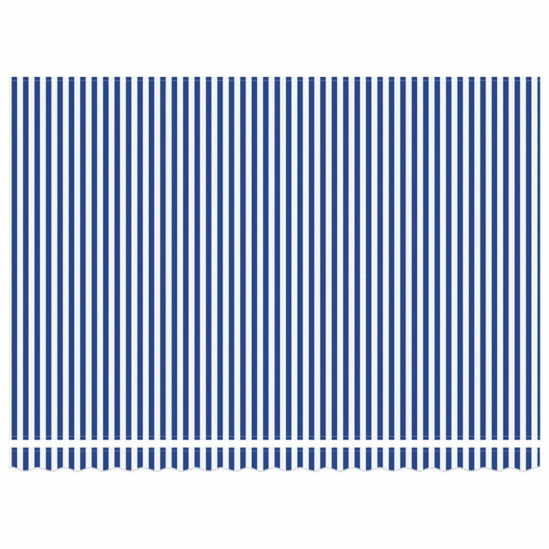 vidaXL Behúzható napellenző Kék és Fehér 450 × 300 cm Szövet és Fém