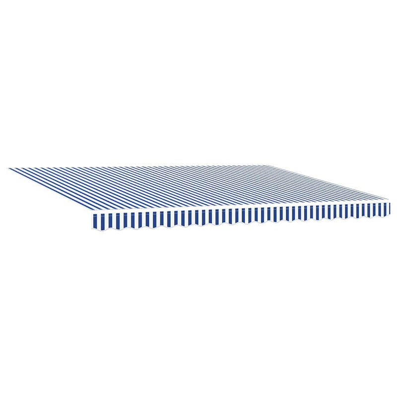 vidaXL Behúzható napellenző Kék és fehér 450 × 300 cm Szövet, Fém