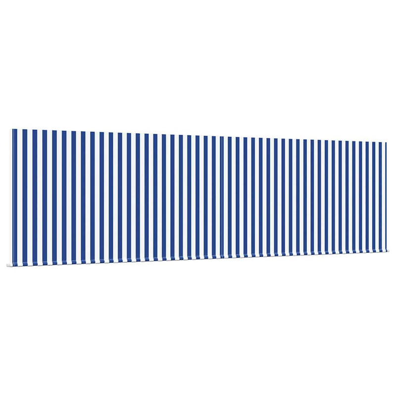 vidaXL Behúzható napellenző Kék és fehér 450 × 300 cm szövet