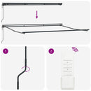 vidaXL Behúzható napellenző Kék és fehér 450 × 300 cm szövet