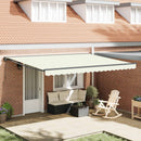 vidaXL Napernyő keret Krém 450 × 300 cm Poliészter PU bevonattal