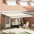 vidaXL Napernyő keret Krém 450 × 300 cm Poliészter PU bevonattal