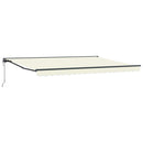 vidaXL Napernyő keret Krém 450 × 300 cm Poliészter PU bevonattal