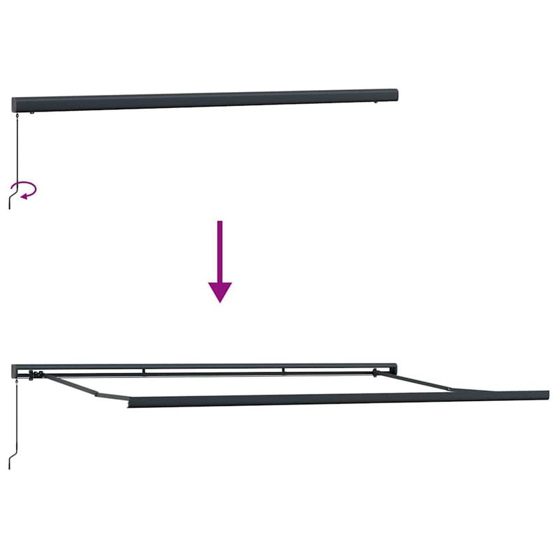vidaXL Behúzható napellenző Narancs és fehér 450 × 300 cm