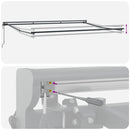 vidaXL Behúzható napellenző Narancs és fehér 450x300 cm szövet