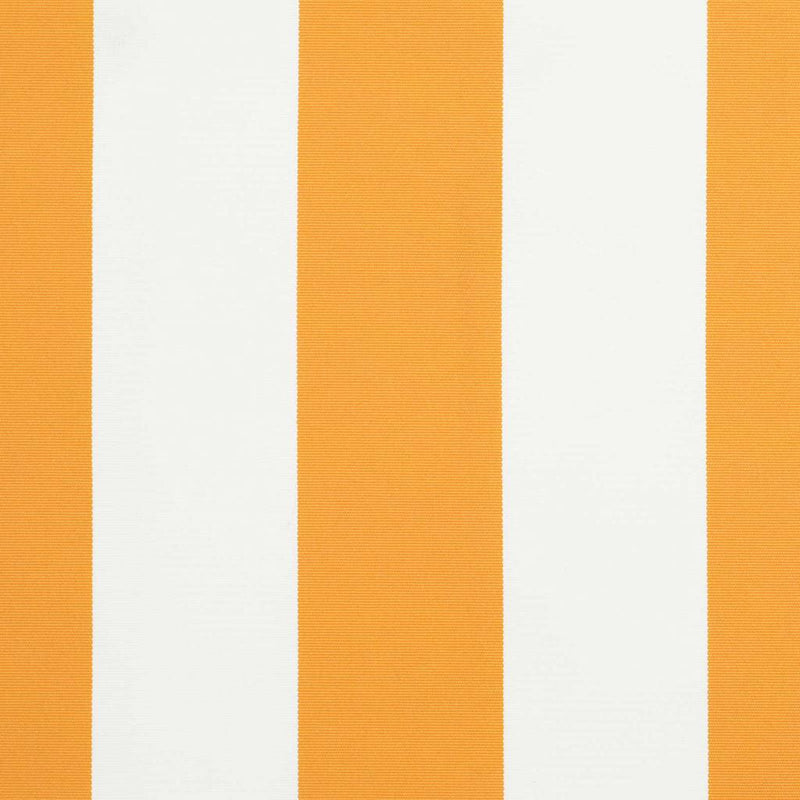 vidaXL Behúzható napellenző Narancs és fehér 450x300 cm szövet