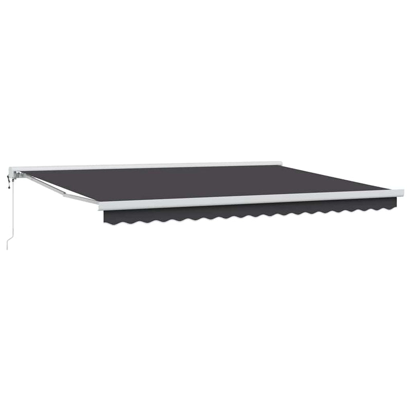 vidaXL Behúzható napellenző Antracit 450 × 300 cm Szövet, Fém