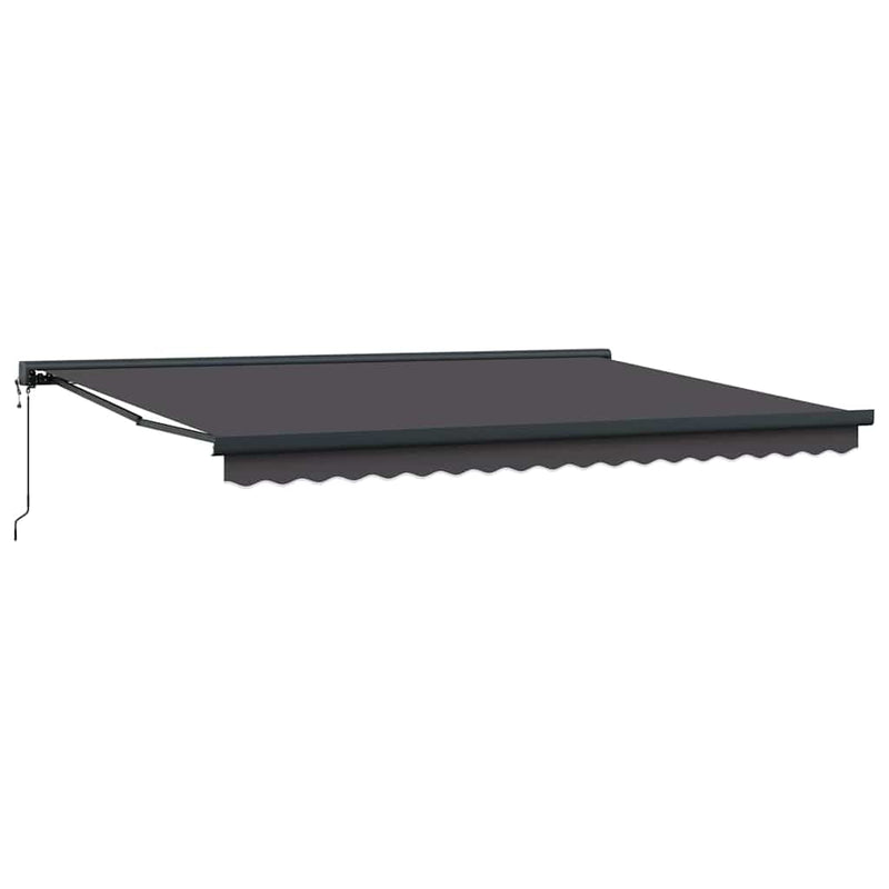 vidaXL Behúzható napellenző Antracit 450 × 300 cm Szövet, Fém