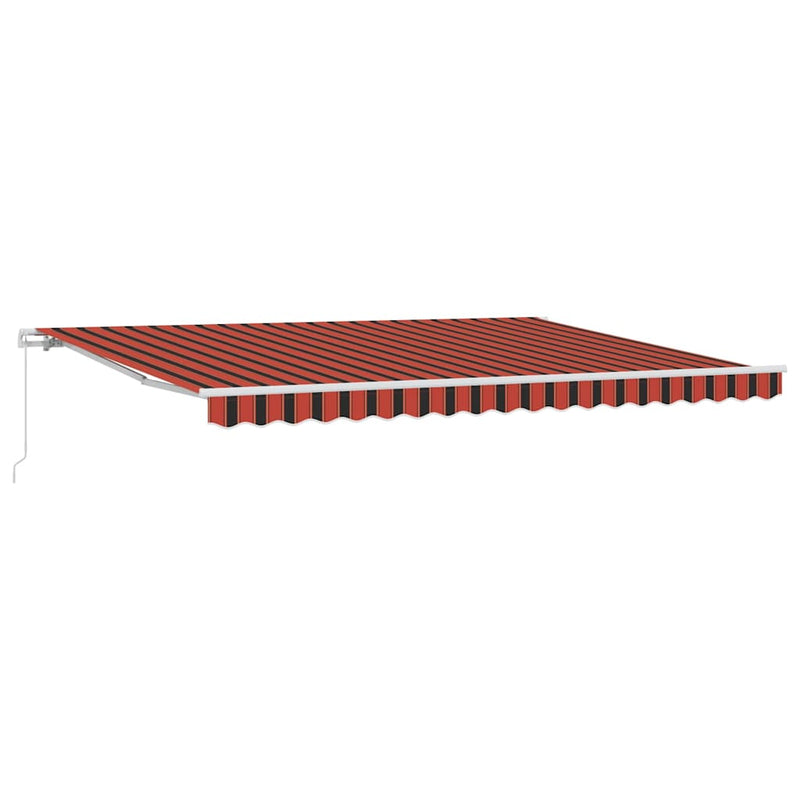 vidaXL Behúzható napellenző narancssárga és barna 450 × 300 cm