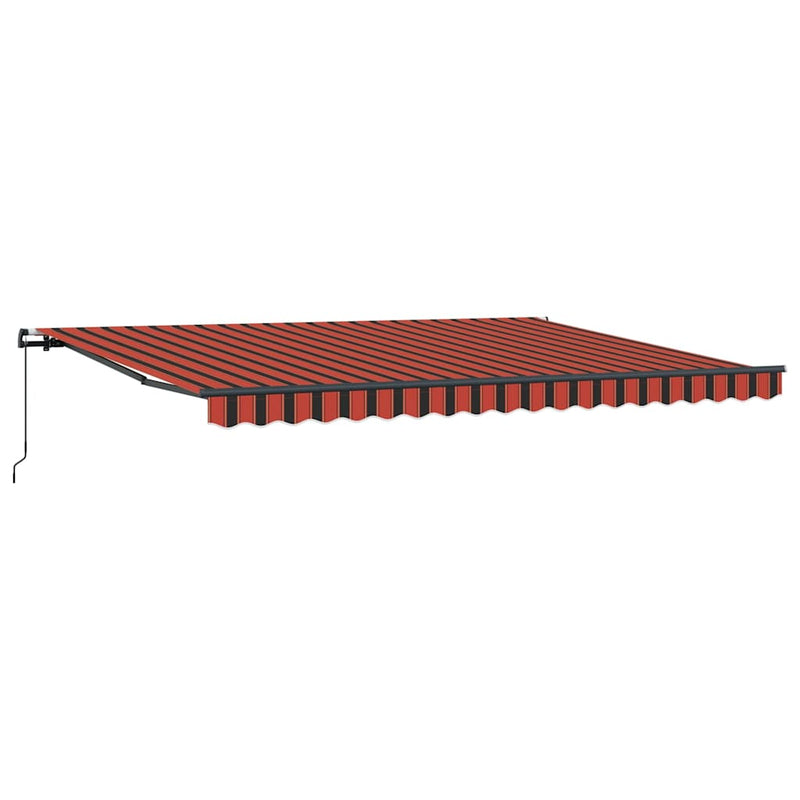 vidaXL Behúzható napellenző narancssárga és barna 450 × 300 cm szövet