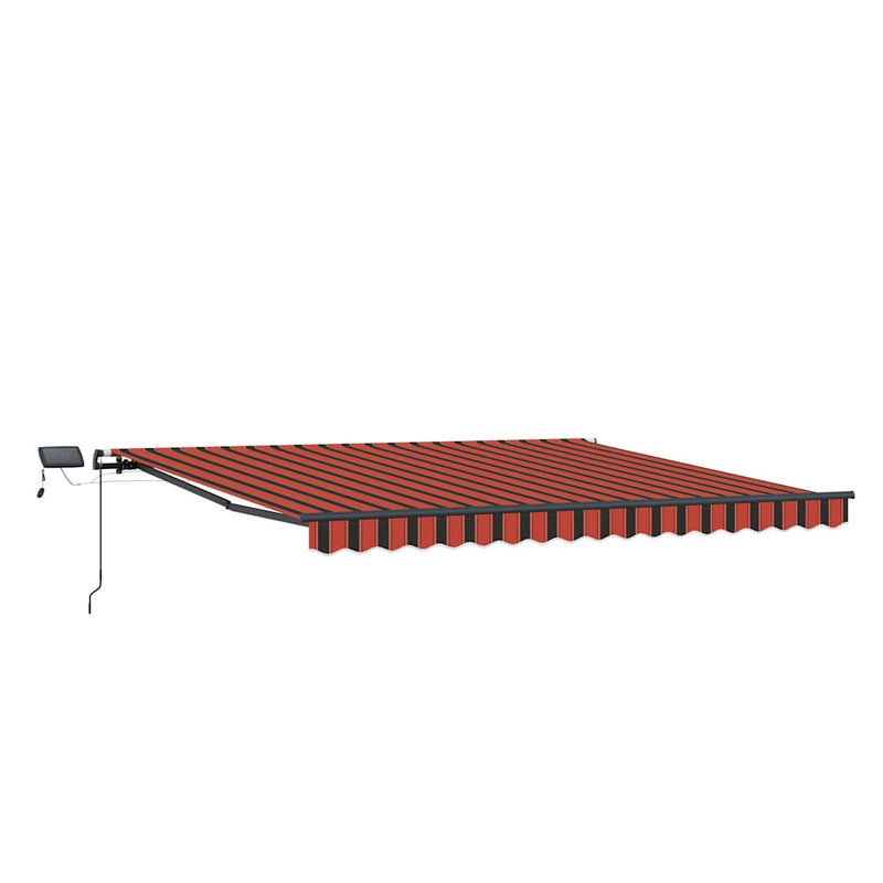 vidaXL Behúzható napellenző narancssárga és barna 450 ×300 cm szövet