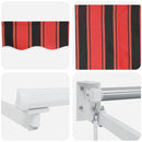 vidaXL Behúzható napellenző narancssárga és barna 450 × 300 cm