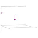 vidaXL Behúzható napellenző narancssárga és barna 450 × 300 cm