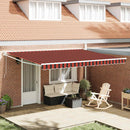 vidaXL Napernyő Narancs és Barna 450 x 300 x 165 cm Poliészter és fém