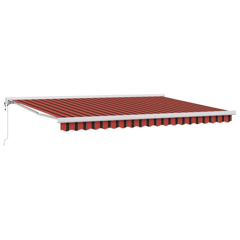 vidaXL Behúzható napellenző narancssárga és barna 450 × 300 cm