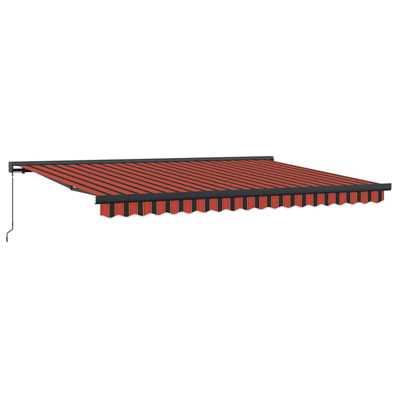 vidaXL Behúzható napellenző Narancs és Barna 450 ×300 cm Szövet és Fém