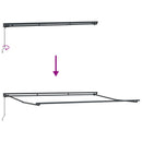 vidaXL Napernyő keret Barna 450 × 300 cm Poliészter PU bevonattal