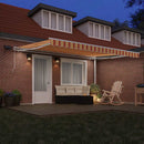 vidaXL Behúzható napellenző sárga és narancssárga 450 ×300 cm szövet