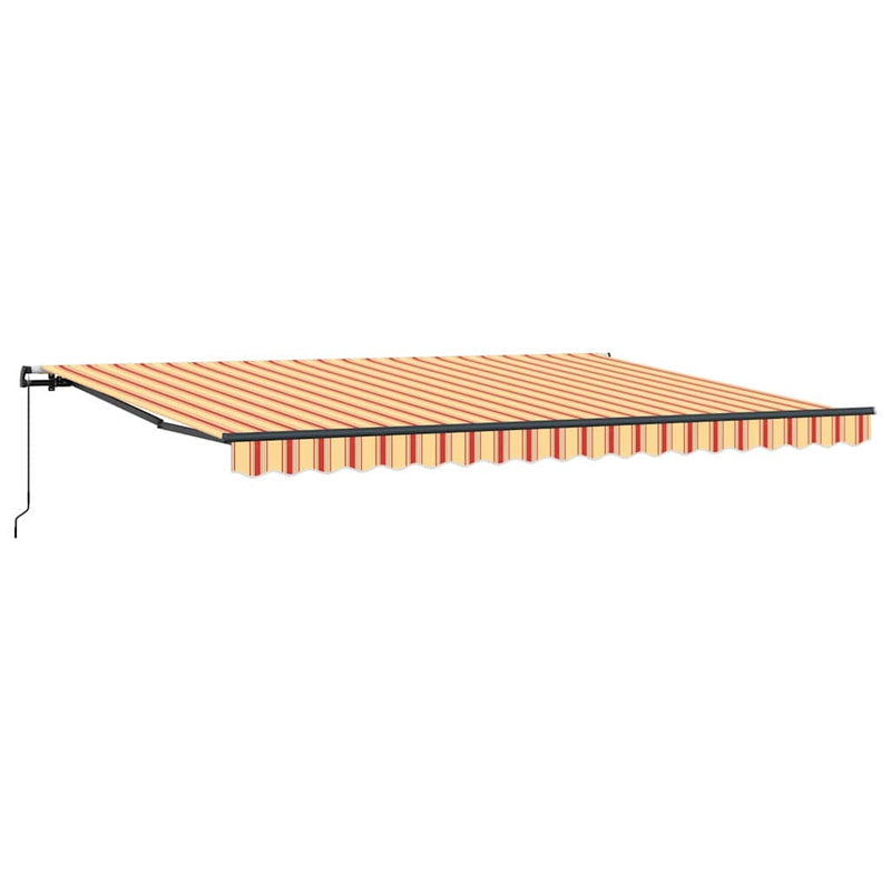 vidaXL Behúzható napellenző sárga és narancssárga 450 × 300 cm szövet