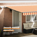 vidaXL Behúzható napellenző Sárga és narancs 450 × 300 cm