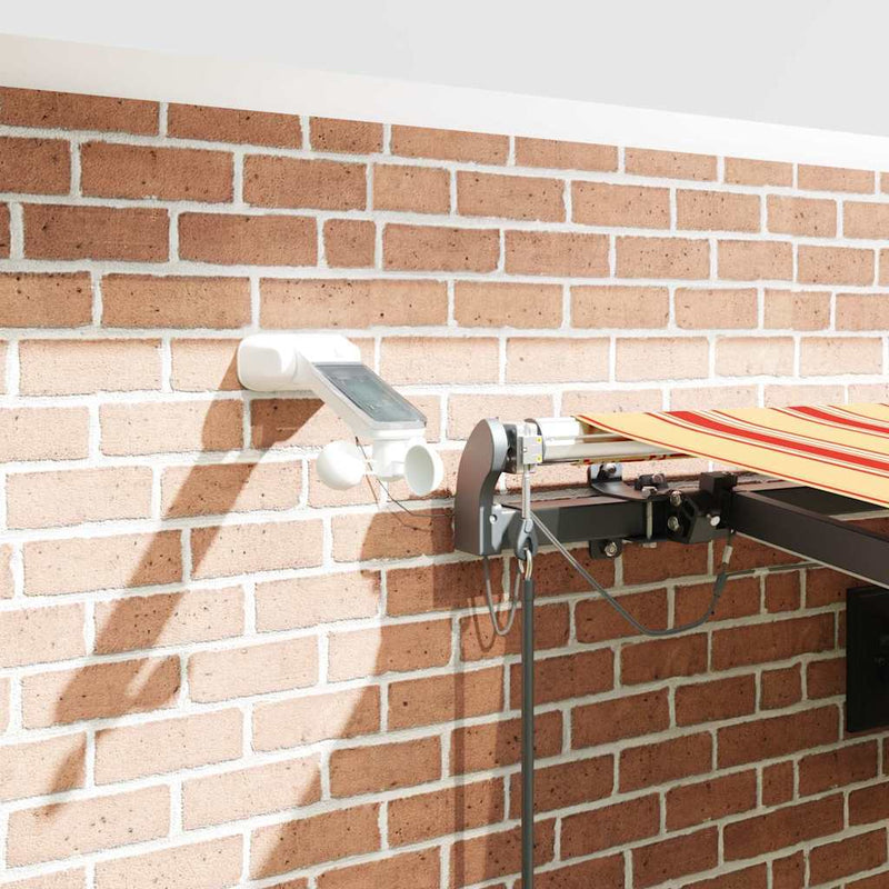 vidaXL Behúzható napellenző sárga és narancssárga 450 × 300 cm szövet