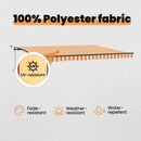 vidaXL Napernyő Anyag Sárga és narancs 450 × 300 cm Poliészter