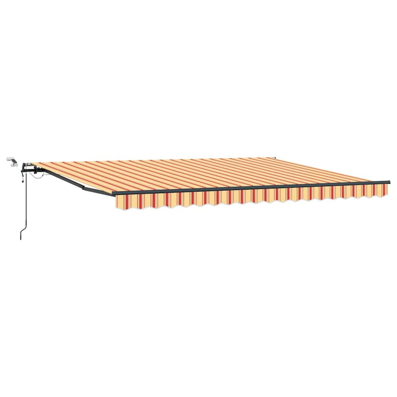 vidaXL Behúzható napellenző sárga és narancssárga 450 × 300 cm szövet