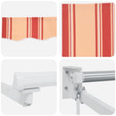 vidaXL Behúzható napellenző sárga és narancssárga 450 × 300 cm szövet