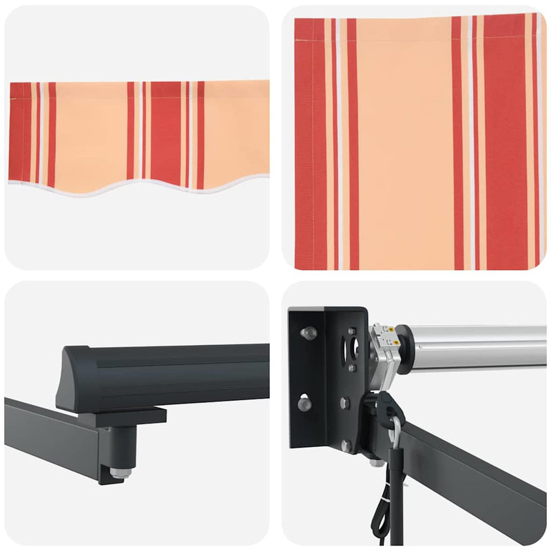 vidaXL Behúzható napellenző sárga és narancssárga 450 × 300 cm szövet