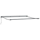 vidaXL Behúzható napellenző Sárga és narancs 450x300 cm szövet