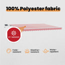 vidaXL Behúzható napellenző Piros és Fehér 450 × 300 cm