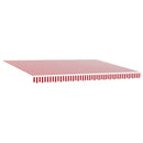 vidaXL Napernyő Piros és Fehér 450 x 300 x 165 cm Poliészter és fém