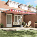 vidaXL Napernyő keret Piros és Fehér 450 × 300 cm