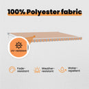 vidaXL Behúzható napellenző Sokszínű 450 × 300 cm Poliészter és fém