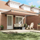 vidaXL Behúzható napellenző Tarka csíkos 450x300 cm szövet