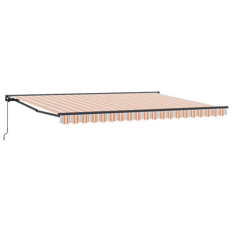 vidaXL Behúzható napellenző Tarka csíkos 450x300 cm szövet