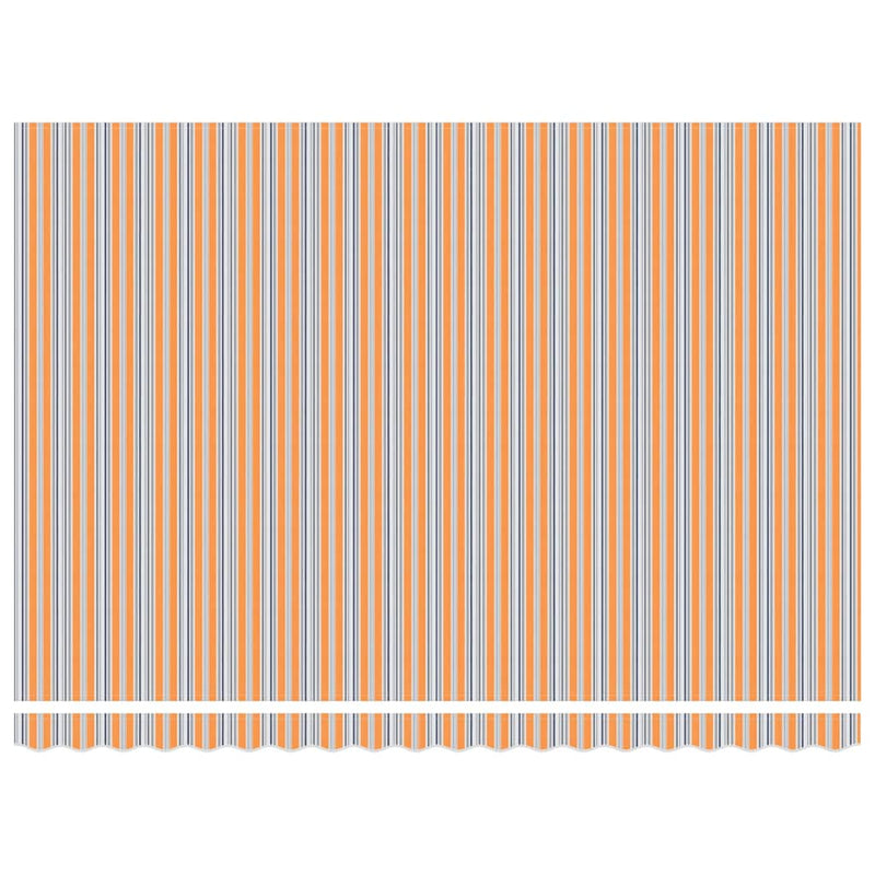 vidaXL Behúzható napellenző Tarka csíkos 450x300 cm szövet