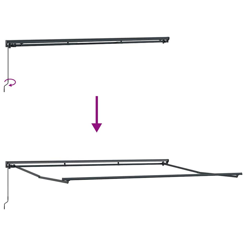 vidaXL Behúzható napellenző Tarka csíkos 450x300 cm szövet