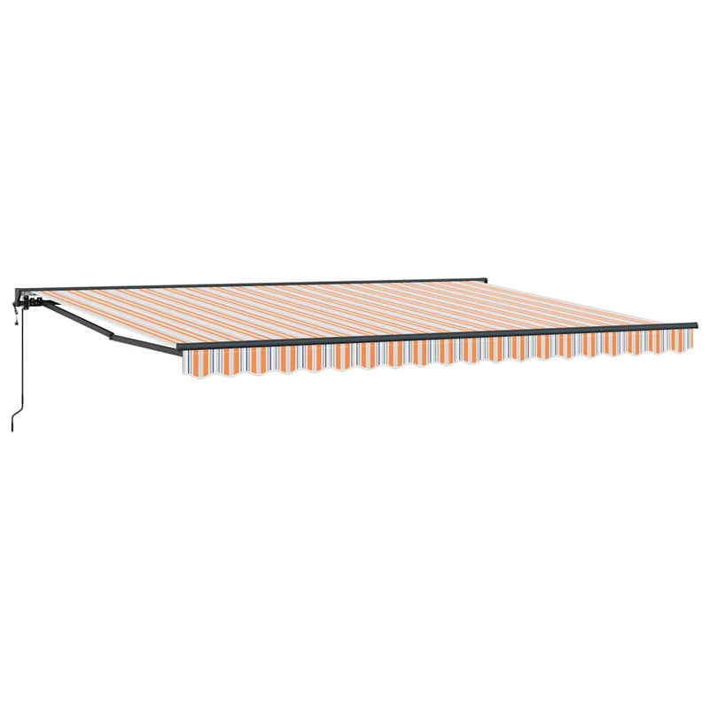 vidaXL Behúzható napellenző Tarka csíkos 450x300 cm szövet