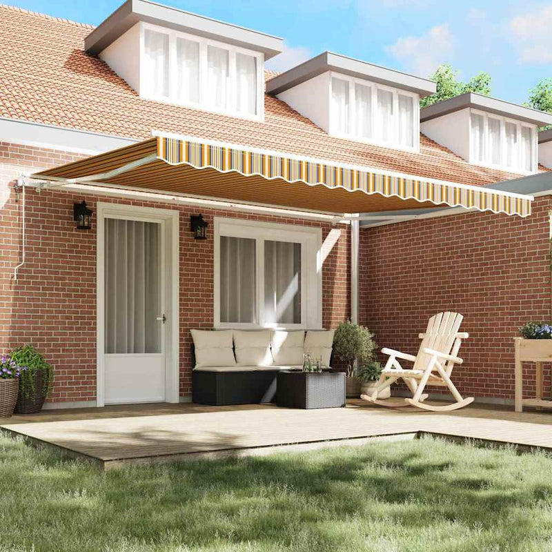 vidaXL Behúzható napellenző 450 × 300 cm Sokszínű