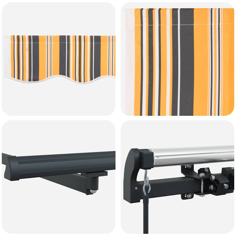 vidaXL Behúzható napellenző Sokszínű 450 × 300 cm szövet