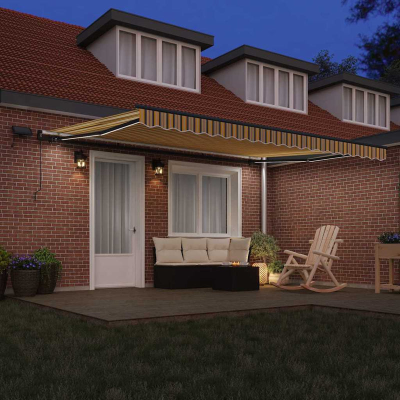 vidaXL Behúzható napellenző Sokszínű 450 ×300 cm szövet