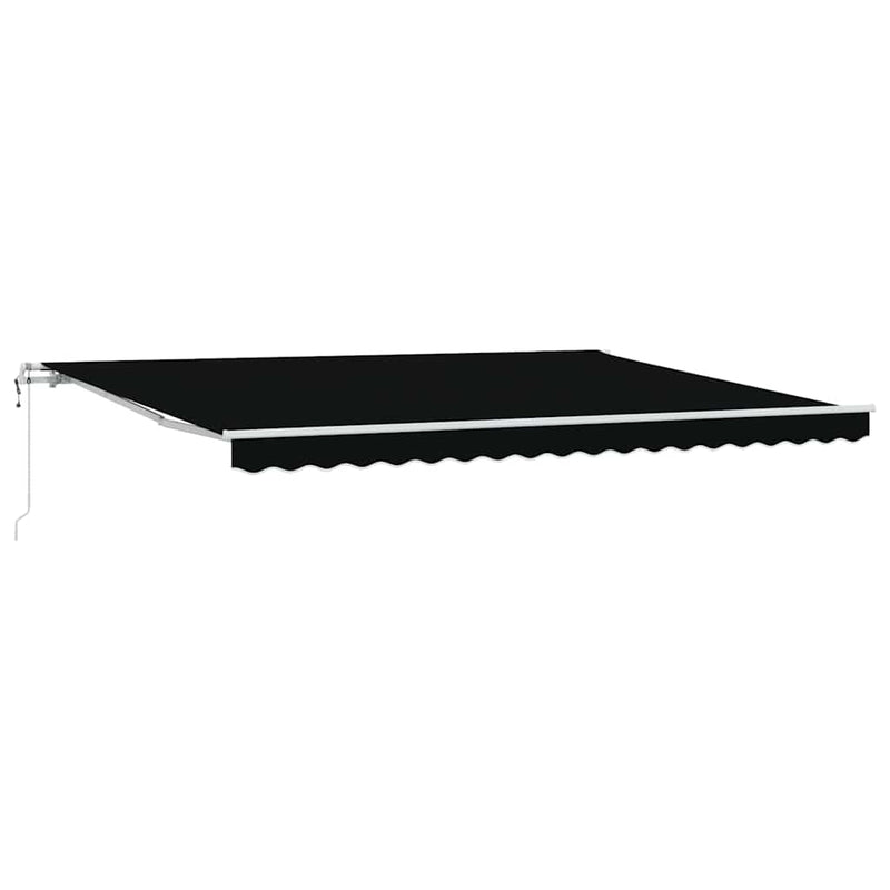 vidaXL Behúzható napellenző Fekete 450 ×300 cm szövet