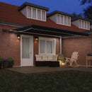 vidaXL Behúzható napellenző Fekete 450 ×300 cm szövet