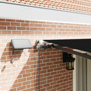 vidaXL Behúzható napellenző Fekete 450 ×300 cm szövet